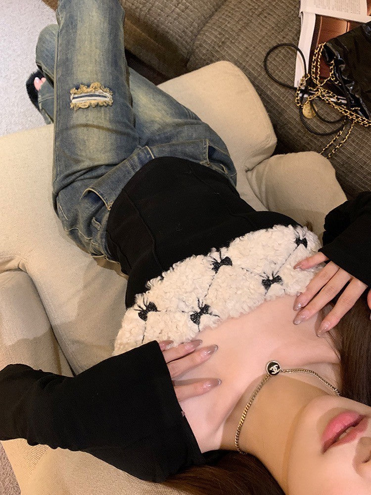 ''Na+''S蠻腰誘惑 花叢復古立體領修身上衣 黑