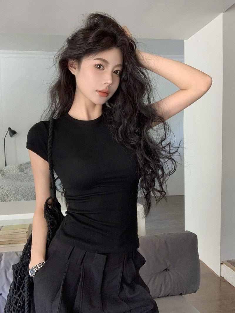 NA+ 基礎色系!修身系列U弧腰正肩上衣 3色