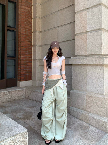 NA+ like火辣金珍妮2件式不規則土廢上衣