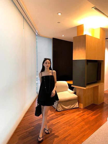 NA+ Cleanfit千金 抹胸長款吊帶 同色系短褲 黑