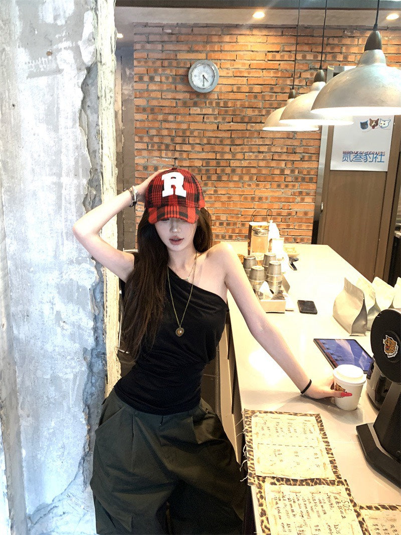 NA+ 克魯千金 RO風蘯領兩穿肩上衣 豆綠/黑