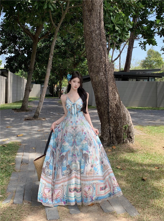 NA+ 花影漫舞波希米亞度假連身洋裝