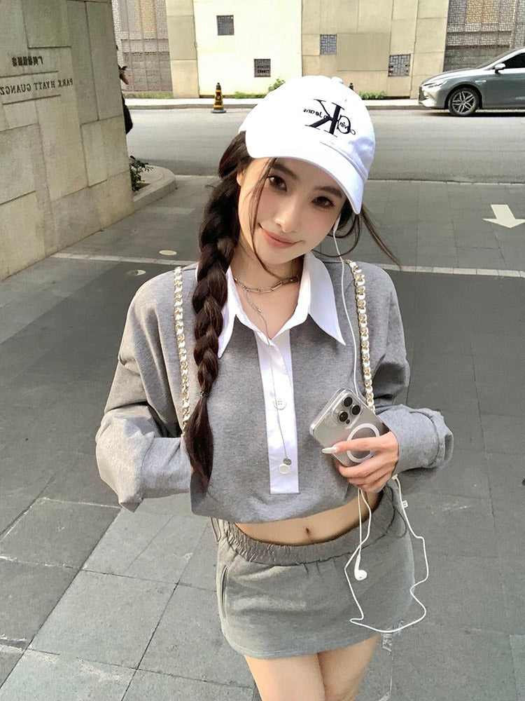 NA+ Old-money鬆弛寬鬆翻領長袖抽繩外套/短裙/長款3款設計