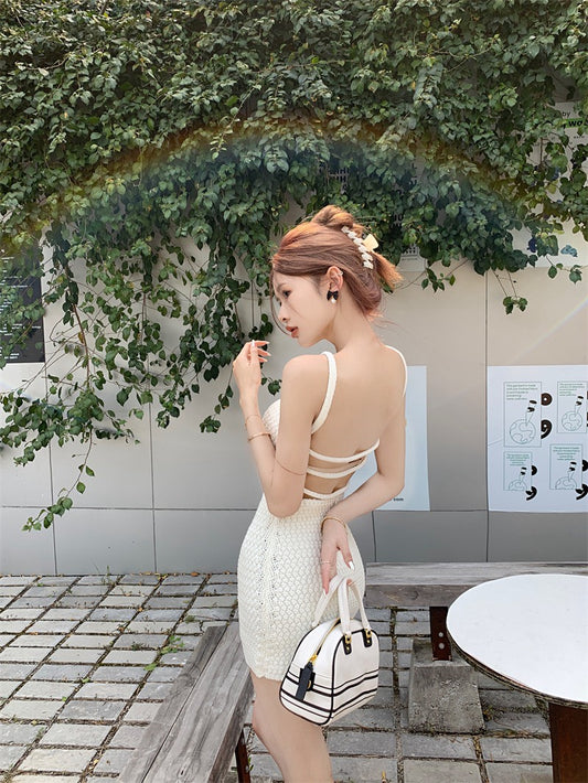 NA+ 峇里島戀人 純欲粗針美背包臀裙