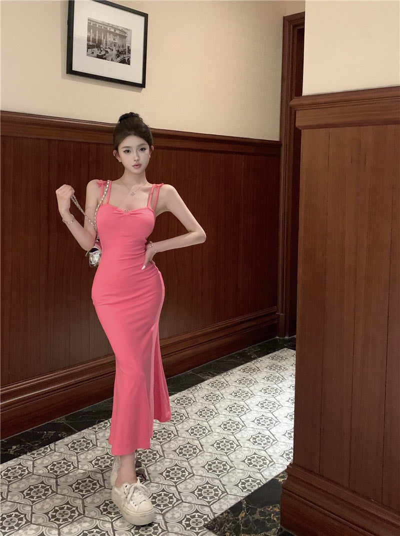 Na+ 性感改版卡戴珊skim彈力魚尾裙 粉/黑/灰