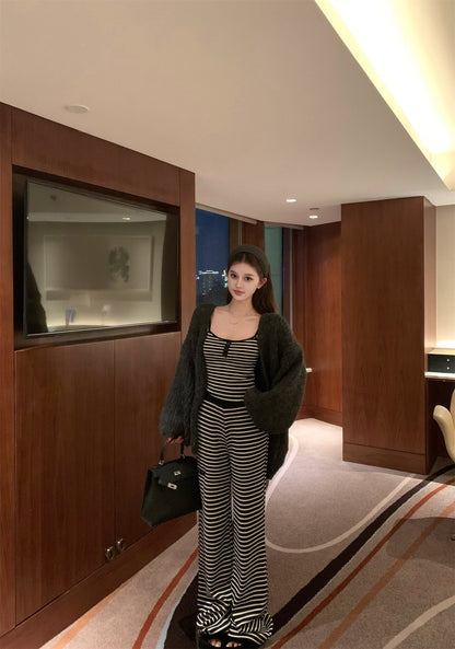 NA+ 初秋居家暖呼系列 黑色條紋顯瘦三版選品