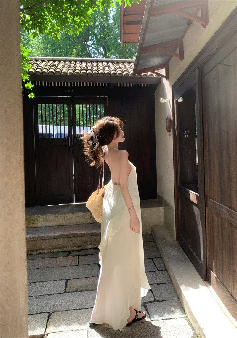 NA+ 夏鳴聲聲 高級法式渡假沙灘裙