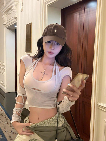 NA+ like火辣金珍妮2件式不規則土廢上衣