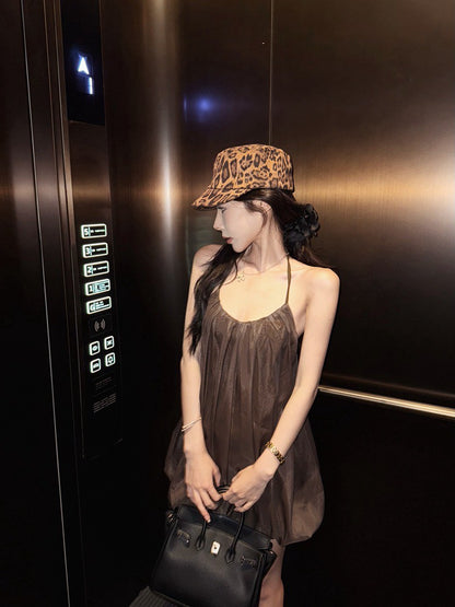 NA+ 度假歐根紗花苞吊帶