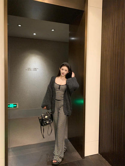 NA+ 初秋居家暖呼系列 黑色條紋顯瘦三版選品