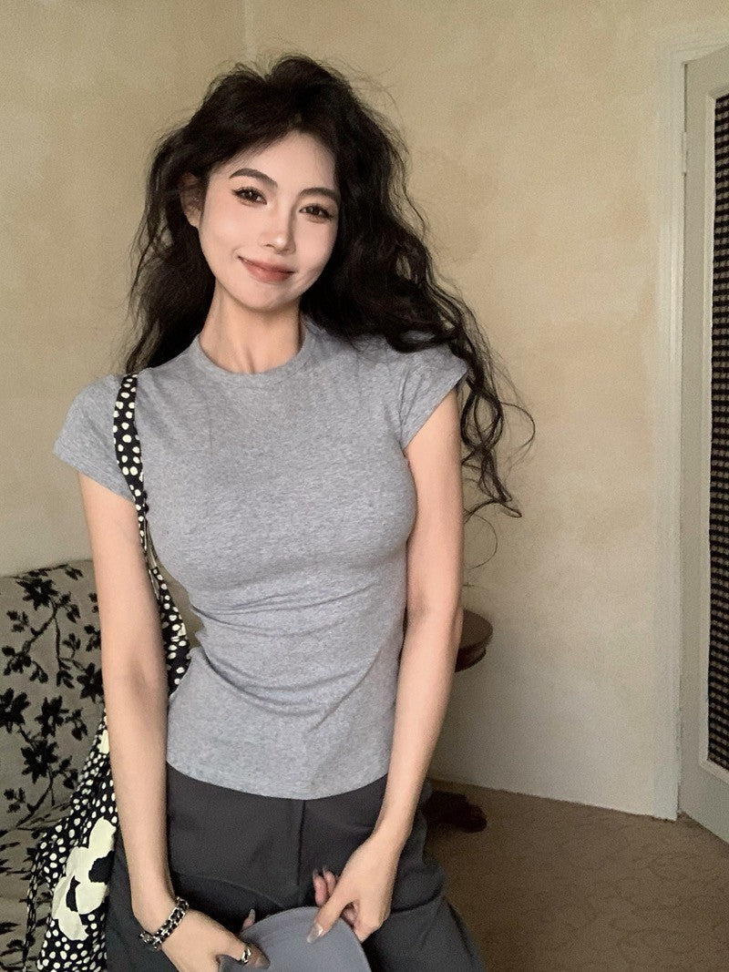 NA+ 基礎色系!修身系列U弧腰正肩上衣 3色