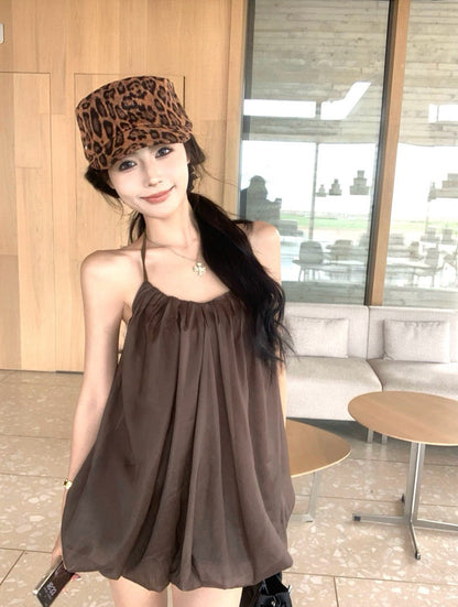 NA+ 度假歐根紗花苞吊帶