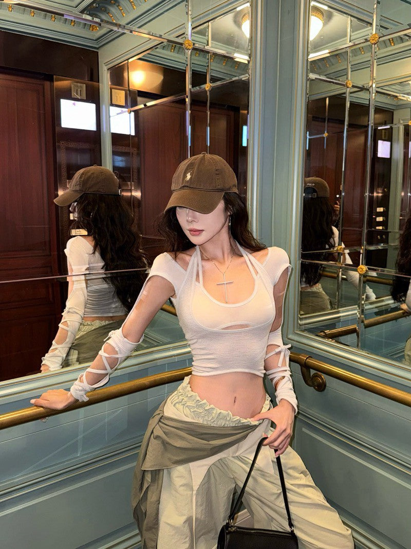 NA+ like火辣金珍妮2件式不規則土廢上衣