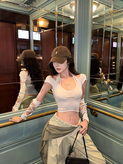 NA+ like火辣金珍妮2件式不規則土廢上衣