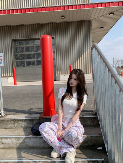 NA+ 浪漫天使 蕾絲蝴蝶繡正肩上衣 白