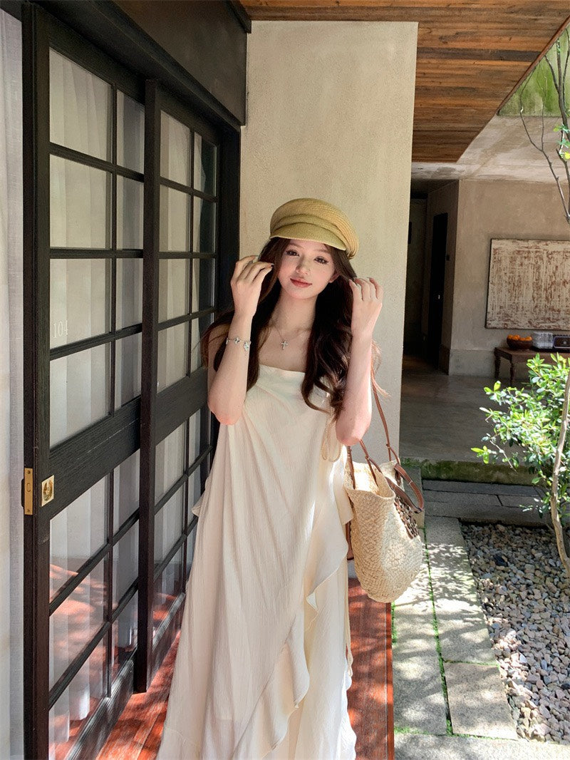 NA+ 夏鳴聲聲 高級法式渡假沙灘裙