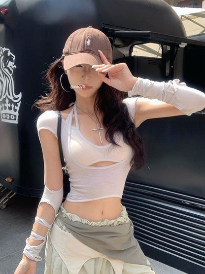 NA+ like火辣金珍妮2件式不規則土廢上衣