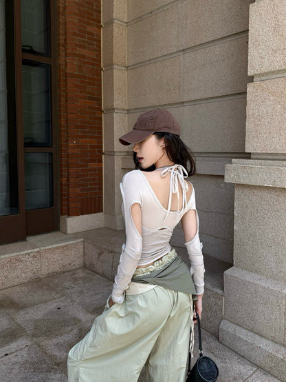 NA+ like火辣金珍妮2件式不規則土廢上衣