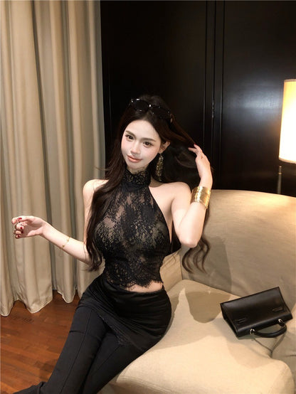 ''Na+''性感蕾絲削肩彈力背心