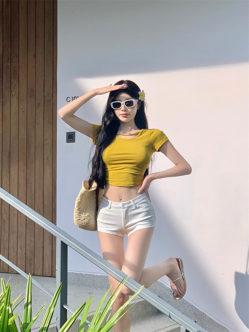 NA+ 自帶美跨墊中腰短褲 3色 （加購不單售）